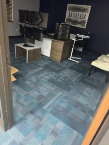 Light blue floor | Shans Carpets And Fine Flooring Inc