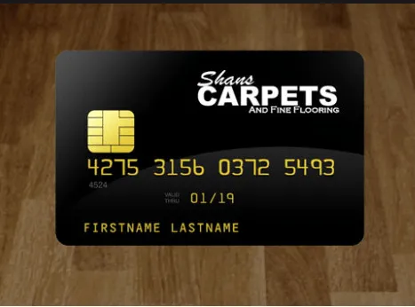 Financing card | Shans Carpets And Fine Flooring Inc