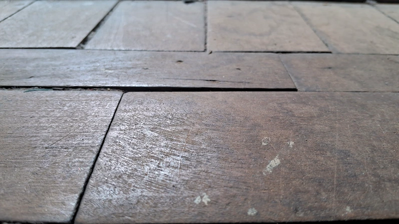 Details of an old wooden floor